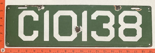 1912 Connecticut #C10138 Passenger License Plate