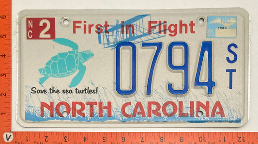 2005 North Carolina #0794 S/T Passenger License Plate