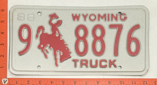 1988 Wyoming #9  8876 Truck License Plate