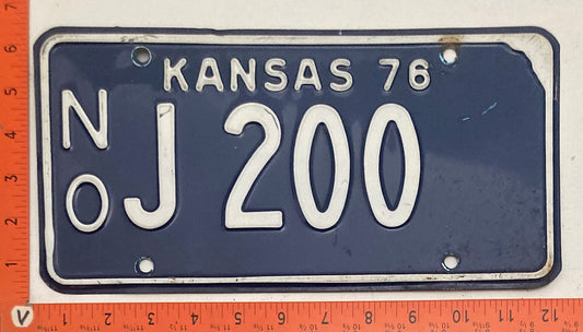 1976 Kansas #N/O J 200 Passenger License Plate