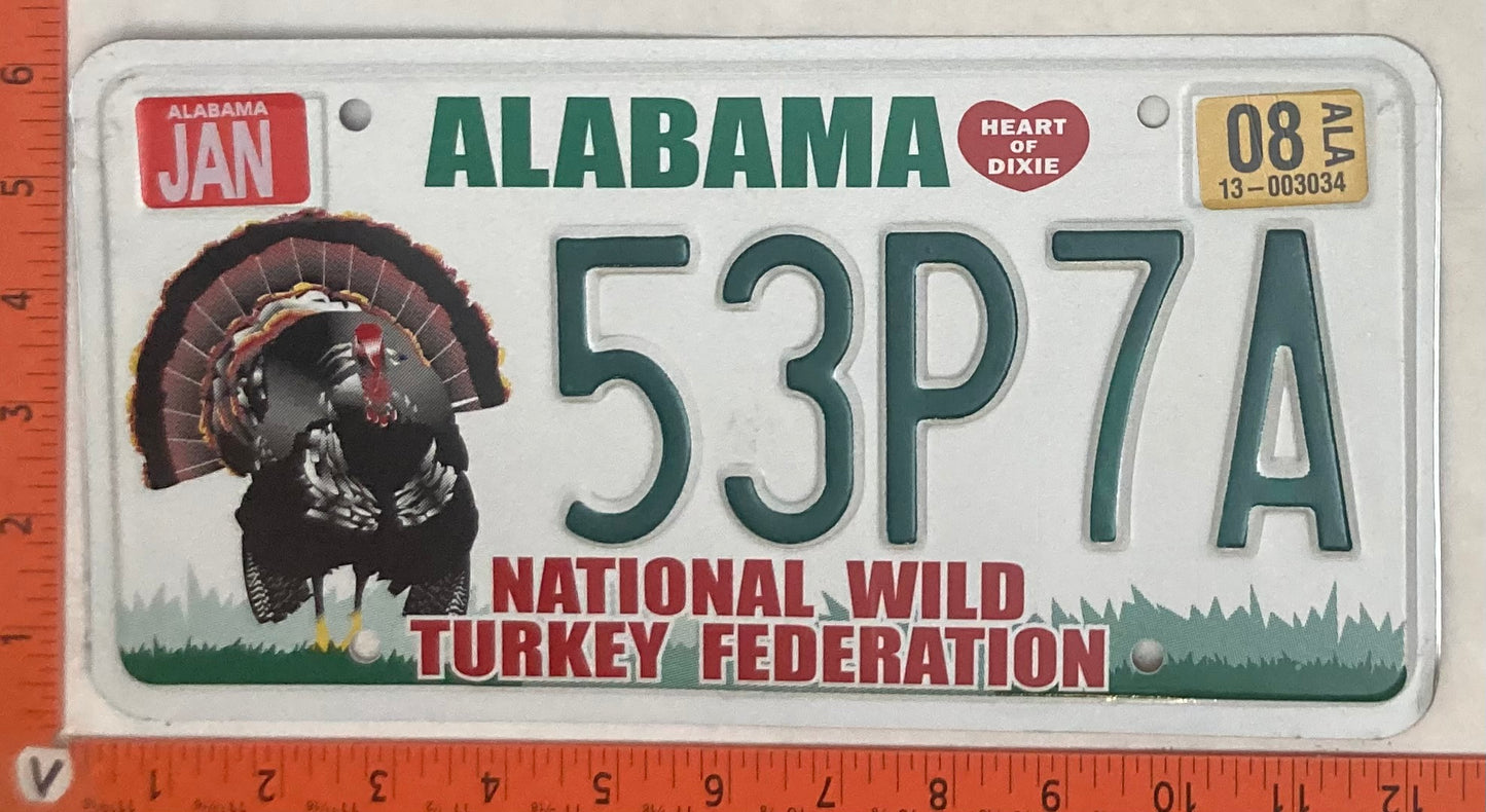 2009 Alabama #53P7A Passenger License Plate