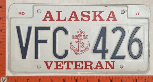Undated Alaska #VFC 426 Veteran License Plate