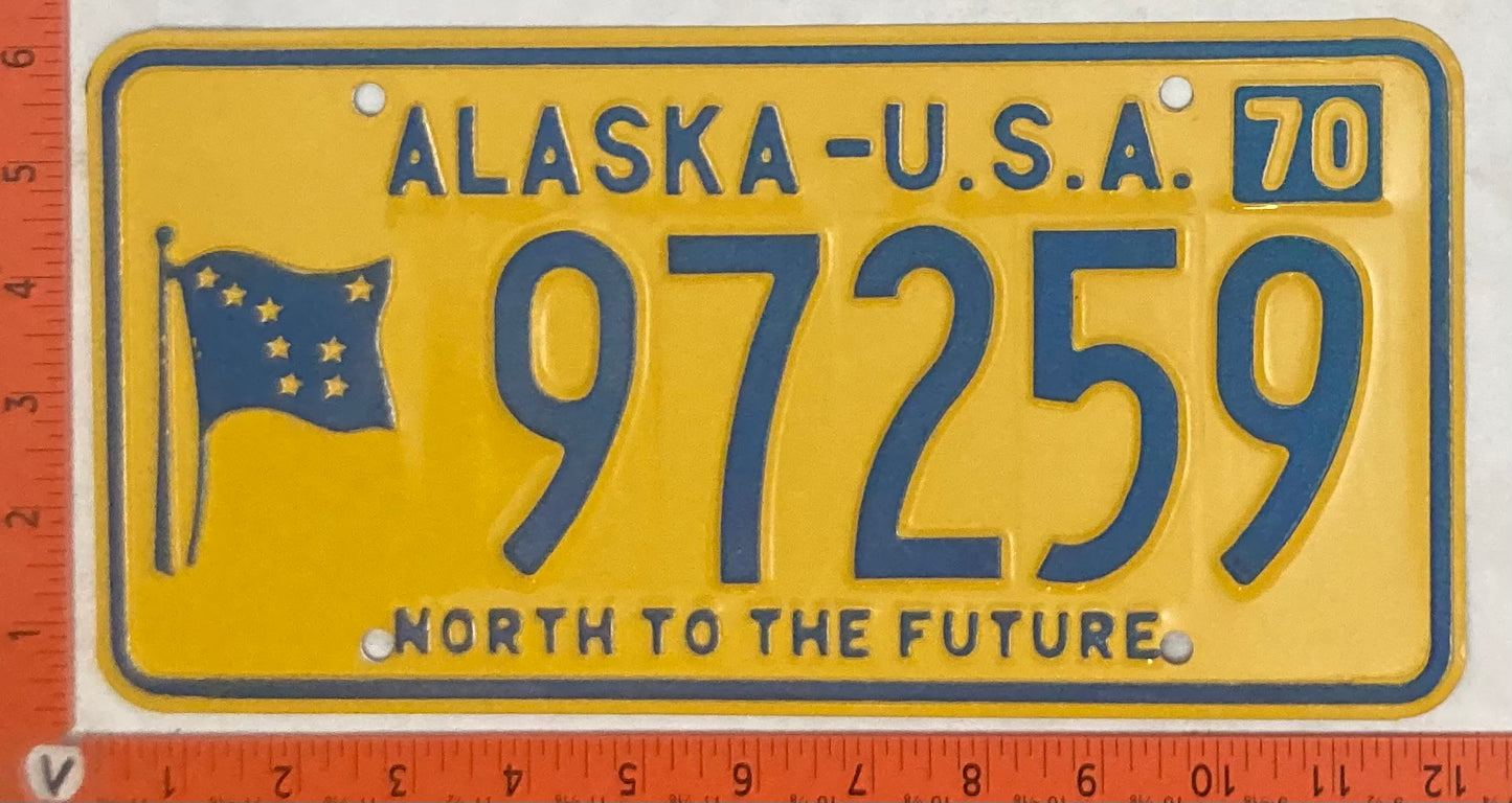 1970 Alaska #97259 Passenger License Plate