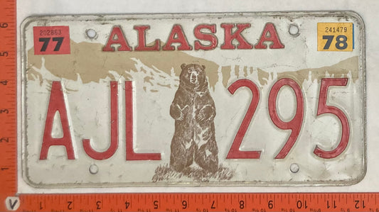 1978 Alaska #AJL 295 Passenger License Plate