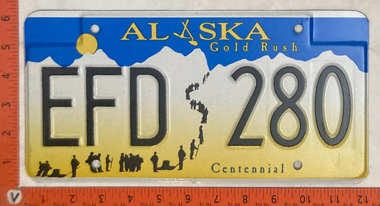 Undated Alaska #EFD 280 Passenger License Plate