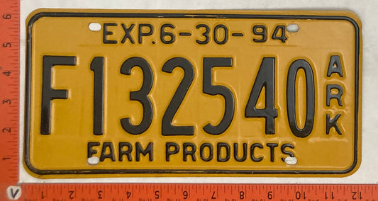 1994 Arkansas #F132540 Farm License Plate