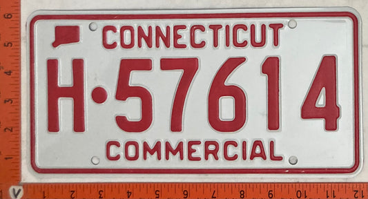 Undated Connecticut #H-57614 Commercial License Plate