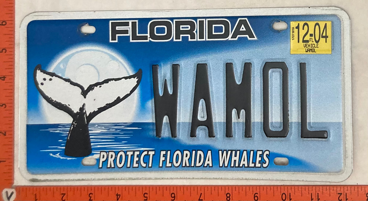 2004 Florida #WAMOL Passenger License Plate