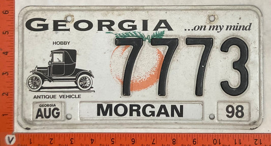 1998 Georgia #7773 Antique Auto License Plate