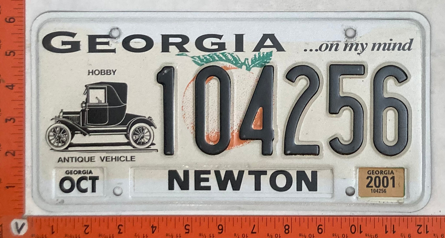 2001 Georgia #104256 Antique Auto License Plate