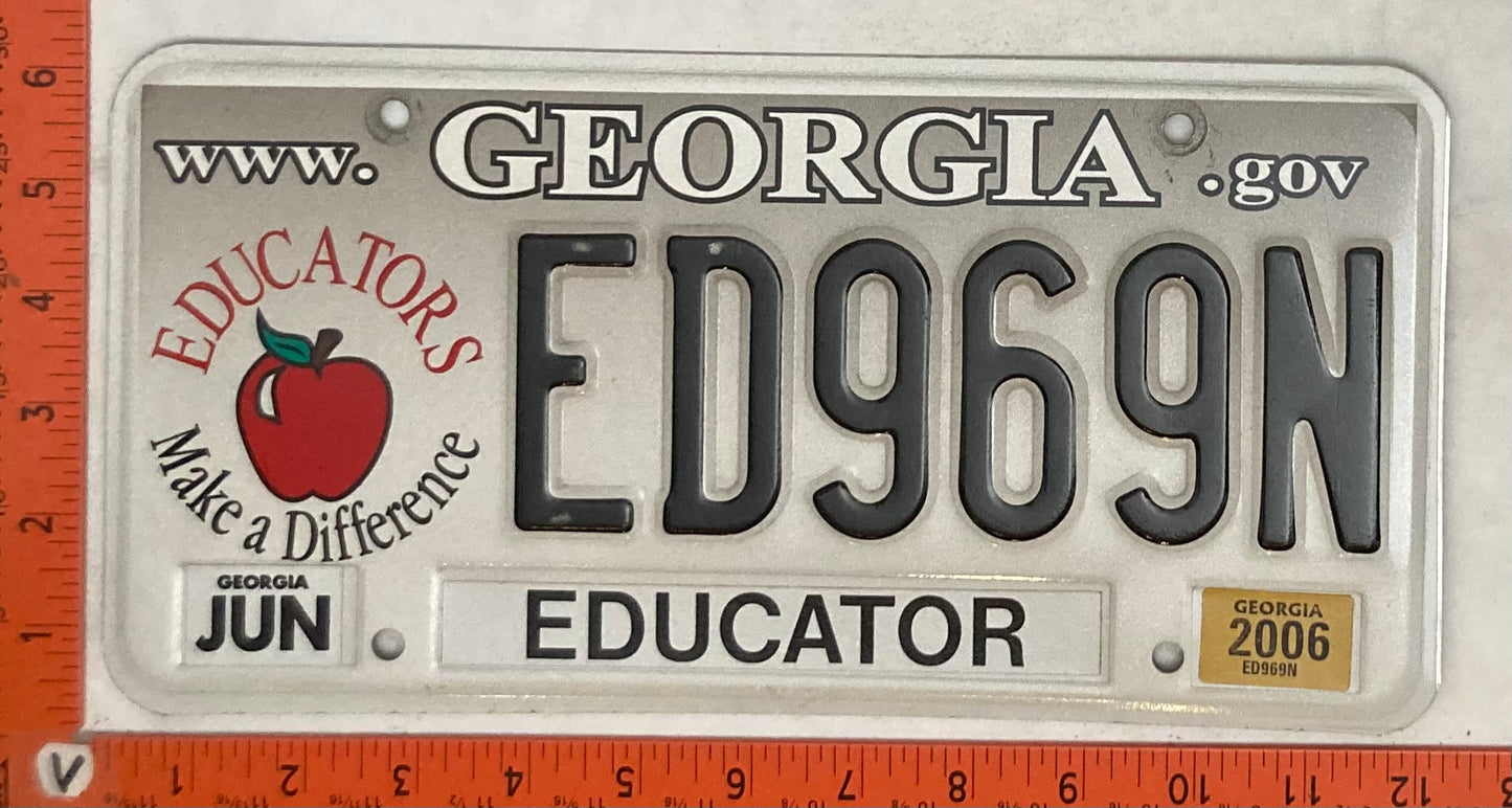 2006 Georgia #ED969N Passenger License Plate