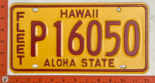 Undated Hawaii #P16050 Fleet License Plate