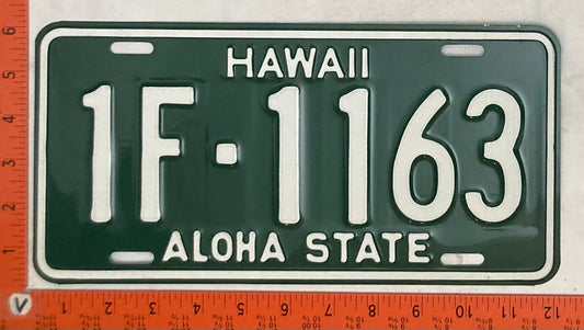 1961-1968 Hawaii #1F-1163 Passenger License Plate