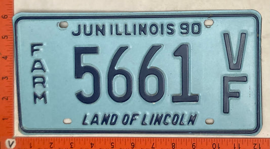 1990 Illinois #5661 V/F Farm Vehicle License Plate