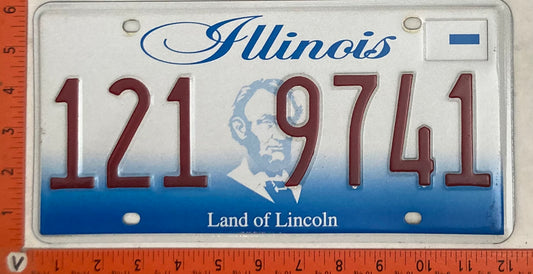 Undated Illinois #121 9741 Passenger License Plate