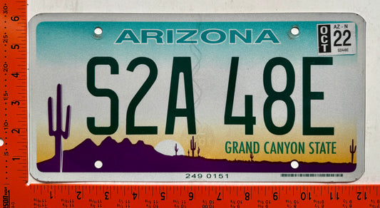 2022 Arizona #S2A 48E Passenger License Plate