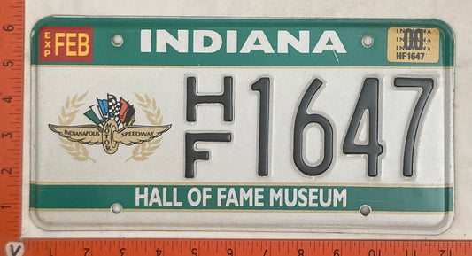 2000 Indiana #H/F 1647 Passenger License Plate