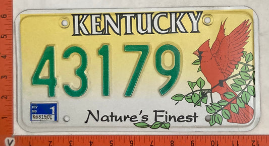 1998 Kentucky #43179 Passenger License Plate