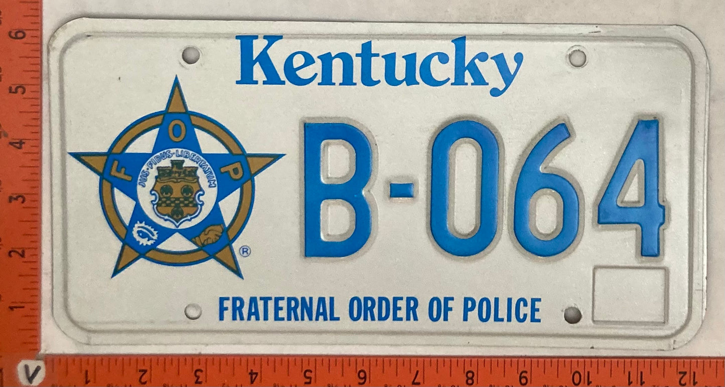 Undated Kentucky #B-064 Passenger License Plate