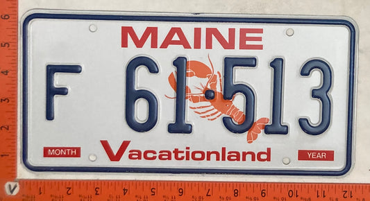 Undated Maine #F 61-513 Farm License Plate
