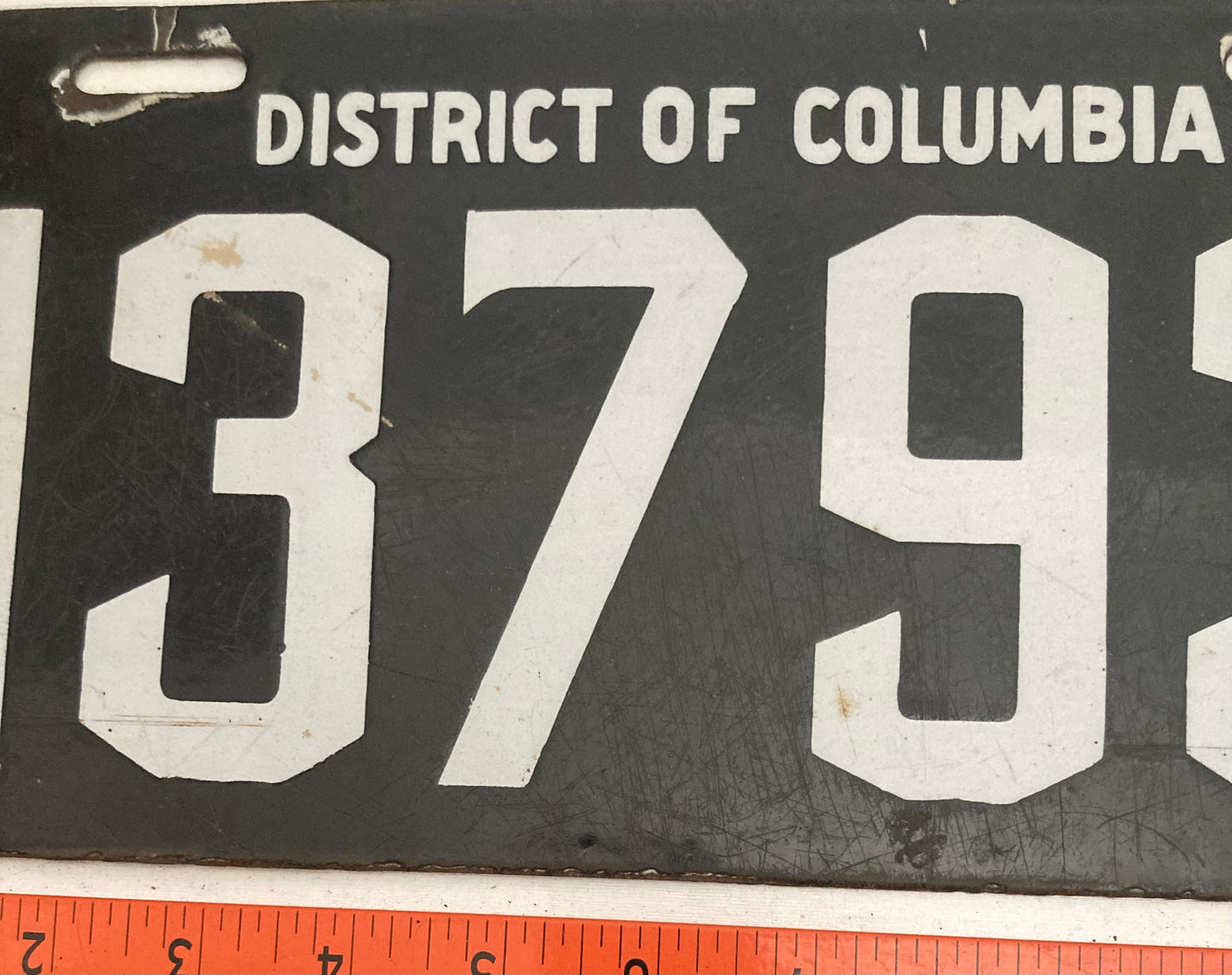 Undated Washington, DC #13793 Passenger License Plate (Porcelain)