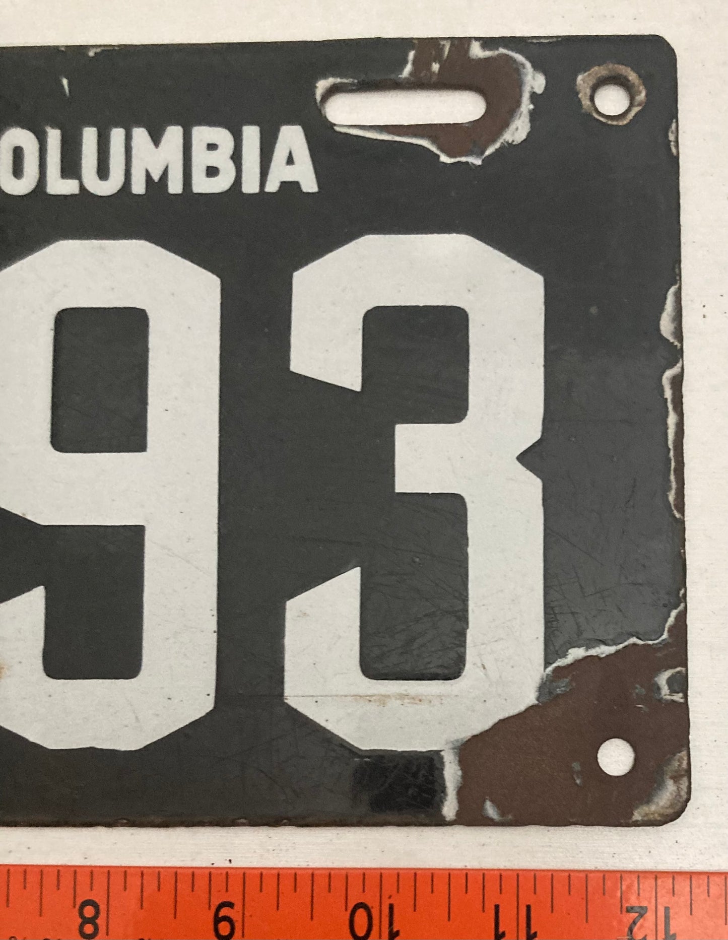 Undated Washington, DC #13793 Passenger License Plate (Porcelain)