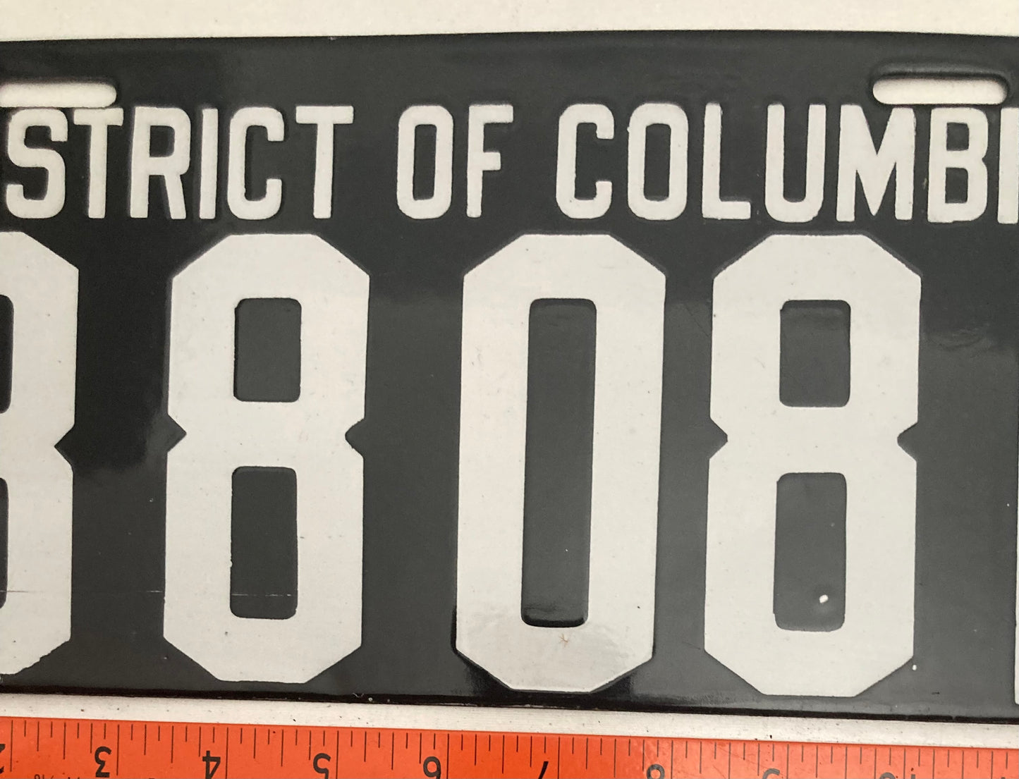Undated Washington, DC #38081 Passenger License Plate (Porcelain)