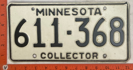 Undated Minnesota #611-368 Collector Passenger License Plate
