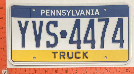 2000s Pennsylvania #YVS 4474 Truck License Plate