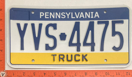 2000s Pennsylvania #YVS 4475 Truck License Plate