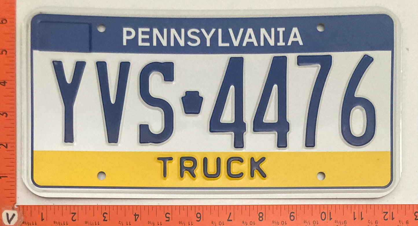 2000s Pennsylvania #YVS 4476 Truck License Plate