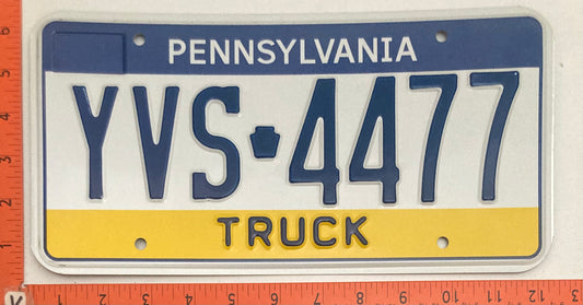 2000s Pennsylvania #YVS 4477 Truck License Plate