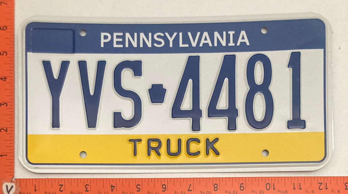 2000s Pennsylvania #YVS 4481 Truck License Plate