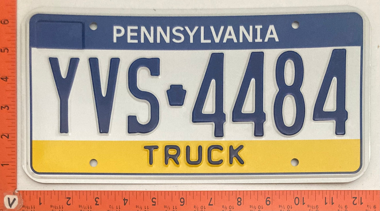 2000s Pennsylvania #YVS 4484 Truck License Plate