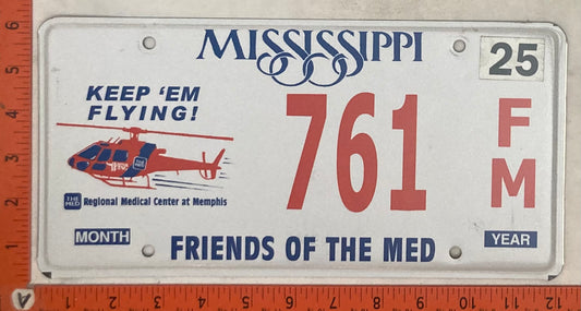 Undated Mississippi #761 F/M Passenger License Plate