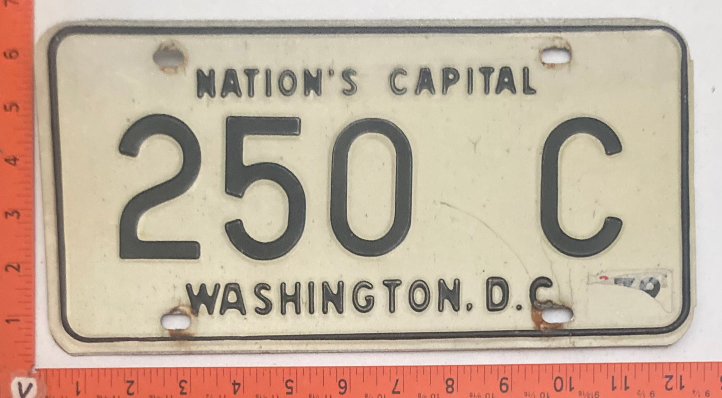 Washington, DC #250 C Passenger VANITY License Plate