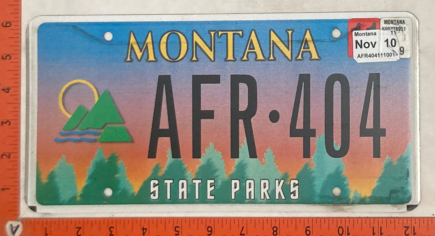 2010 Montana #AFR-404 Passenger License Plate