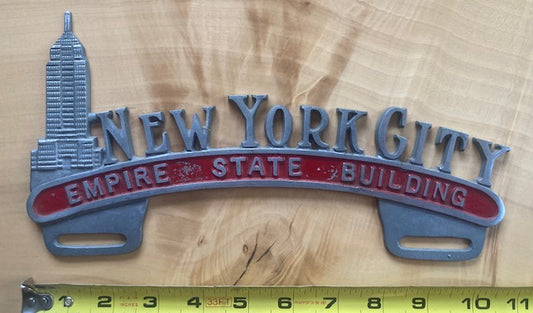 New York City Cast License Plate Topper