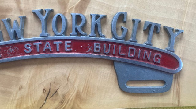 New York City Cast License Plate Topper