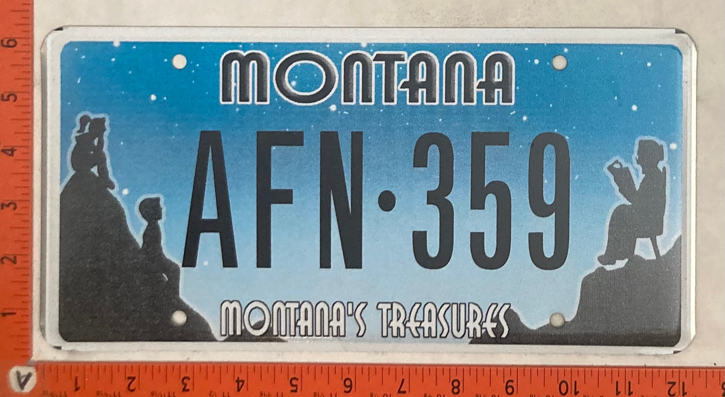 Undated Montana #AFN-359 Passenger License Plate