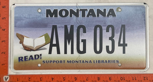 Undated Montana #AMG 034 Passenger License Plate
