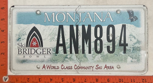 Undated Montana #ANM894 Passenger License Plate