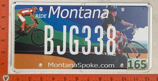 Undated Montana #BJG338 Passenger License Plate
