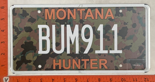Undated Montana #BUM911 Passenger License Plate