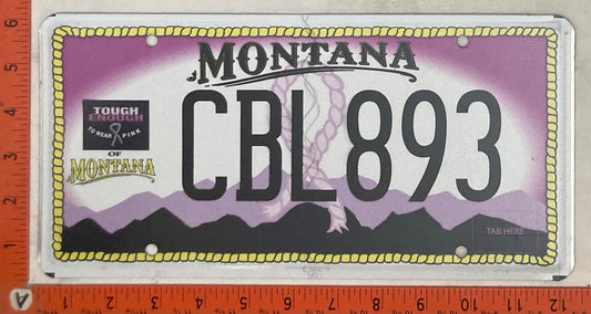Undated Montana #CBL893 Passenger License Plate