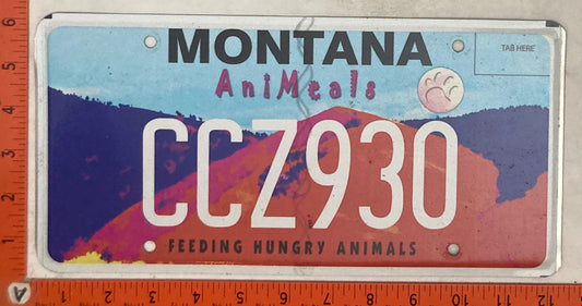 Undated Montana #CCZ930 Passenger License Plate