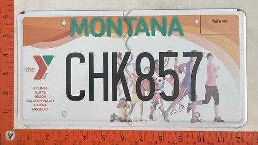 Undated Montana #CHK857 Passenger License Plate