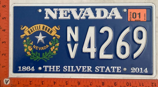 2015 Nevada #N/V 4269 Passenger License Plate