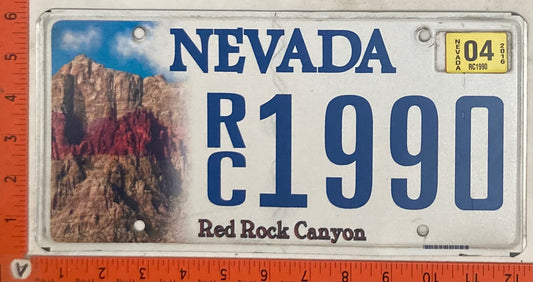 2016 Nevada #R/C 1990 Passenger License Plate