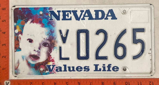 Undated Nevada #V/L 0265 Passenger License Plate